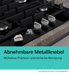 Siemens ER6A6PH40, iQ700, Gaskochfeld, 60 cm, Glaskeramik, Schwarz, 5 Jahre Garantie!