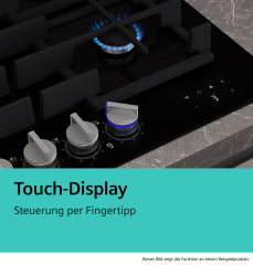 Siemens ER6A6PH40, iQ700, Gaskochfeld, 60 cm, Glaskeramik, Schwarz, 5 Jahre Garantie!