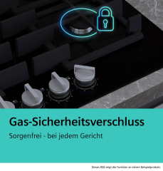 Siemens ER6A6PH40, iQ700, Gaskochfeld, 60 cm, Glaskeramik, Schwarz, 5 Jahre Garantie!