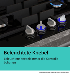 Siemens ER6A6PH40, iQ700, Gaskochfeld, 60 cm, Glaskeramik, Schwarz, 5 Jahre Garantie!