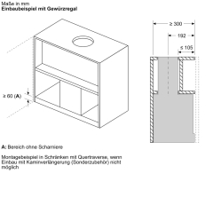 Siemens LJ67BDP60, iQ500, Integrierte Designhaube, 60 cm, Klarglas Mattschwarz bedruckt, EEK: A*, mit 5 Jahren Garantie!