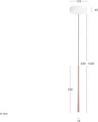BORA Stars Pendelleuchte Aufbau - rosegold, LSARG