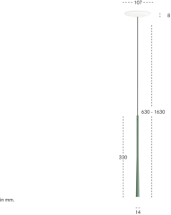 BORA Stars Pendelleuchte Einbau - moosgrn, LSEMG