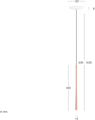 BORA Stars Pendelleuchte Einbau - rosegold, LSERG