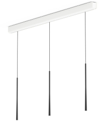 BORA Stars Pendelleuchte 3-fach linear - schwarz, LSLSW
