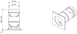 BORA Ecotube 3box Mauerkasten rund, UEBR/1