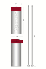 Quooker Flex Square, Verchromt glnzend, mit COMBI+ und CUBE, FXSCHRCOMBI+CUBE, 7 JAHRE GARANTIE