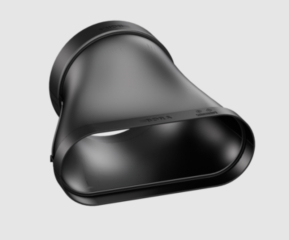 BORA Ecotube bergang flach rund gerade inkl. Dichtungsmaterial (1 Stk.), EFRG/1