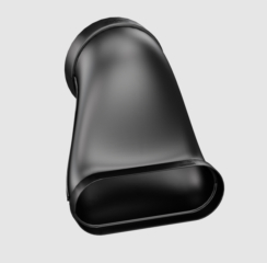 BORA Ecotube bergang flach rund Versatz inkl. Dichtungsmaterial (20 Stk.), EFRV/20