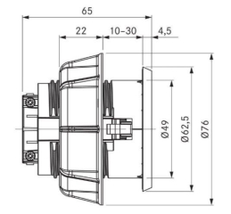 BORA Steckdose Typ J All Black, USTJAB
