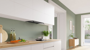 Bosch DBB65CC60, Serie 4, Integrierte Designhaube, 60 cm, Klarglas, Mattschwarz, EEK: B, mit 5 Jahren Garantie!