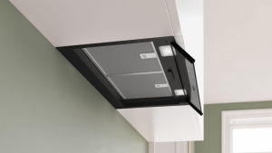 Bosch DBB65CC60, Serie 4, Integrierte Designhaube, 60 cm, Klarglas, Mattschwarz, EEK: B, mit 5 Jahren Garantie!