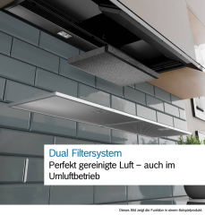 Bosch DBB65CC60, Serie 4, Integrierte Designhaube, 60 cm, Klarglas, Mattschwarz, EEK: B, mit 5 Jahren Garantie!