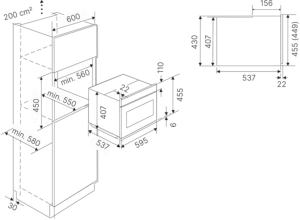 Kppersbusch CBD 6340.0 S4, Kompakt-Backofen schwarz / Gold, mit 5 Jahren Garantie!