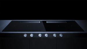 Kppersbusch KMI 12850.0 SR-E S1, 118 cm Muldenlftung inkl. Motor, rahmenlos, Edelstahlknebel, Gitter Edelstahl, mit 5 Jahren Garantie!