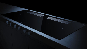 Kppersbusch KMI 12850.0 SR-S S1, 118 cm Muldenlftung inkl. Motor, rahmenlos, schwarze Knebel, Gitter Edelstahl, mit 5 Jahren Garantie!