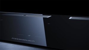 Kppersbusch KMI 12850.0 SR-S S1, 118 cm Muldenlftung inkl. Motor, rahmenlos, schwarze Knebel, Gitter Edelstahl, mit 5 Jahren Garantie!