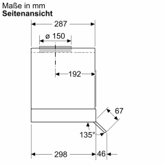 Bosch DBB85CC60, Serie 4, Integrierte Designhaube, 80 cm, Klarglas, Mattschwarz, EEK: B, mit 5 Jahren Garantie!