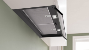 Bosch DBB85CC60, Serie 4, Integrierte Designhaube, 80 cm, Klarglas, Mattschwarz, EEK: B, mit 5 Jahren Garantie!