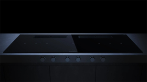 Kppersbusch KMI 12850.0 SR-S S5, 118 cm Muldenlftung inkl. Motor, rahmenlos, schwarze Knebel, Gitter Black Velvet, mit 5 Jahren Garantie!