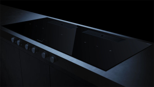 Kppersbusch KMI 12850.0 SR-S S5, 118 cm Muldenlftung inkl. Motor, rahmenlos, schwarze Knebel, Gitter Black Velvet, mit 5 Jahren Garantie!