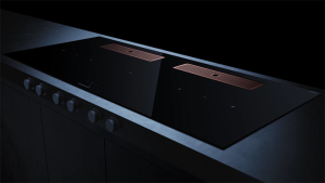 Kppersbusch KMI 12850.0 SR-S S7, 118 cm Muldenlftung inkl. Motor, rahmenlos, schwarze Knebel, Gitter Copper, mit 5 Jahren Garantie!