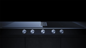 Kppersbusch KMI 9850.1 SR-E S1, 90 cm Muldenlftung inkl. Motor, rahmenlos, Edelstahlknebel, Gitter Edelstahl, mit 5 Jahren Garantie!