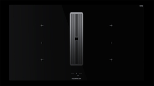 Kppersbusch KMI 9850.1 SR-E S3, 90 cm Muldenlftung inkl. Motor, rahmenlos, Edelstahlknebel, Gitter Silver Chrome, mit 5 Jahren Garantie!