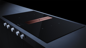 Kppersbusch KMI 9850.1 SR-E S7, 90 cm Muldenlftung inkl. Motor, rahmenlos, Edelstahlknebel, Gitter Copper, mit 5 Jahren Garantie!