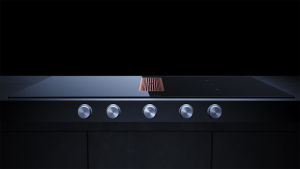 Kppersbusch KMI 9850.1 SR-E S7, 90 cm Muldenlftung inkl. Motor, rahmenlos, Edelstahlknebel, Gitter Copper, mit 5 Jahren Garantie!