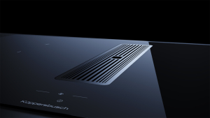 Kppersbusch KMI 9850.1 SR-S S1, 90 cm Muldenlftung inkl. Motor, rahmenlos, schwarze Knebel, Gitter Edelstahl, mit 5 Jahren Garantie!