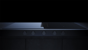 Kppersbusch KMI 9850.1 SR-S S5, 90 cm Muldenlftung inkl. Motor, rahmenlos, schwarze Knebel, Gitter Black Velvet, mit 5 Jahren Garantie!