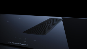 Kppersbusch KMI 9850.1 SR-S S5, 90 cm Muldenlftung inkl. Motor, rahmenlos, schwarze Knebel, Gitter Black Velvet, mit 5 Jahren Garantie!