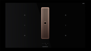 Kppersbusch KMI 9850.1 SR-S S7, 90 cm Muldenlftung inkl. Motor, rahmenlos, schwarze Knebel, Gitter Copper, mit 5 Jahren Garantie!