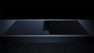 Kppersbusch KMI 9350.0 SR S2, 90 cm Muldenlftung inkl. Motor, rahmenlos, Abluftgitter Black Chrome, mit 5 Jahren Garantie!