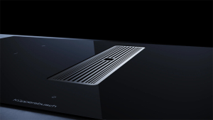 Kppersbusch KMI 9350.0 SR S3, 90 cm Muldenlftung inkl. Motor, rahmenlos, Abluftgitter Silver Chrome, mit 5 Jahren Garantie!