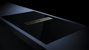 Kppersbusch KMI 9350.0 SR S4, 90 cm Muldenlftung inkl. Motor, rahmenlos, Abluftgitter Gold, mit 5 Jahren Garantie!