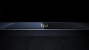 Kppersbusch KMI 9350.0 SR S4, 90 cm Muldenlftung inkl. Motor, rahmenlos, Abluftgitter Gold, mit 5 Jahren Garantie!