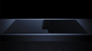 Kppersbusch KMI 9350.0 SR S5, 90 cm Muldenlftung inkl. Motor, rahmenlos, Abluftgitter Black Velvet, mit 5 Jahren Garantie!