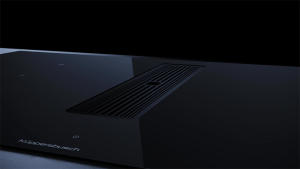 Kppersbusch KMI 9350.0 SR S5, 90 cm Muldenlftung inkl. Motor, rahmenlos, Abluftgitter Black Velvet, mit 5 Jahren Garantie!