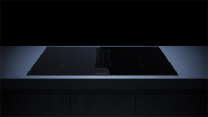 Kppersbusch KMI 8350.0 SR S2, 80 cm Muldenlftung inkl. Motor, rahmenlos, Abluftgitter Black Chrome, mit 5 Jahren Garantie!