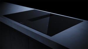 Kppersbusch KMI 8350.0 SR S2, 80 cm Muldenlftung inkl. Motor, rahmenlos, Abluftgitter Black Chrome, mit 5 Jahren Garantie!