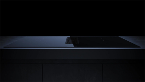 Kppersbusch KMI 8350.0 SR S2, 80 cm Muldenlftung inkl. Motor, rahmenlos, Abluftgitter Black Chrome, mit 5 Jahren Garantie!