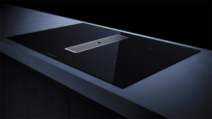 Kppersbusch KMI 8350.0 SR S3, 80 cm Muldenlftung inkl. Motor, rahmenlos, Abluftgitter Silver Chrome, mit 5 Jahren Garantie!