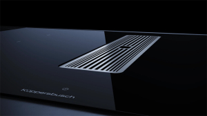 Kppersbusch KMI 8350.0 SR S3, 80 cm Muldenlftung inkl. Motor, rahmenlos, Abluftgitter Silver Chrome, mit 5 Jahren Garantie!