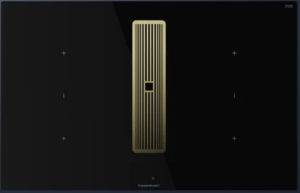 Kppersbusch KMI 8350.0 SR S4, 80 cm Muldenlftung inkl. Motor, rahmenlos, Abluftgitter Gold, mit 5 Jahren Garantie!