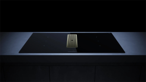 Kppersbusch KMI 8350.0 SR S4, 80 cm Muldenlftung inkl. Motor, rahmenlos, Abluftgitter Gold, mit 5 Jahren Garantie!