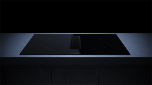 Kppersbusch KMI 8350.0 SR S5, 80 cm Muldenlftung inkl. Motor, rahmenlos, Abluftgitter Black Velvet, mit 5 Jahren Garantie!