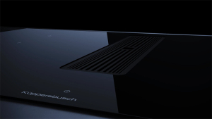 Kppersbusch KMI 8350.0 SR S5, 80 cm Muldenlftung inkl. Motor, rahmenlos, Abluftgitter Black Velvet, mit 5 Jahren Garantie!