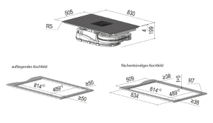 berbel Downline Advance, BKA 83 DLA, Kochfeldabzug schwarz, Abluft-Umluft, 1100085, 7 JAHRE GARANTIE!